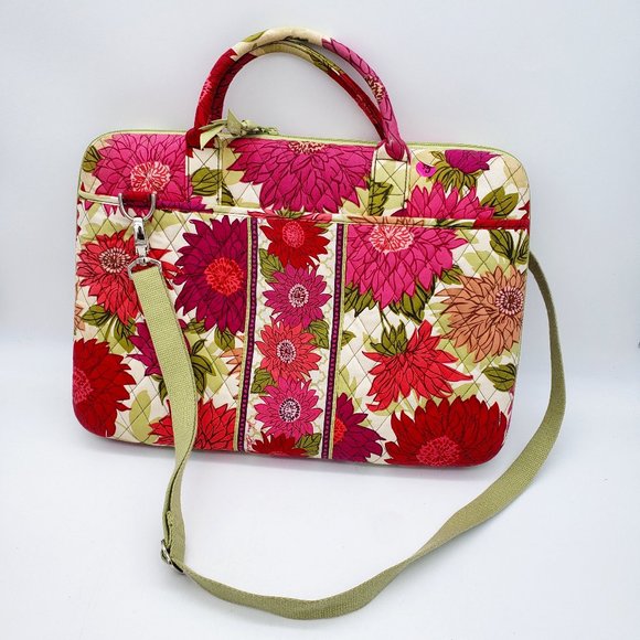 Vera Bradley Handbags - Vera Bradley RARE Hello Dahlia! Laptop Bag